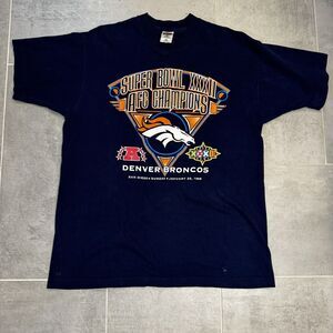 VTG 1998 Denver Broncos Super Bowl XXXII AFC Champions T-Shirt - Size XL